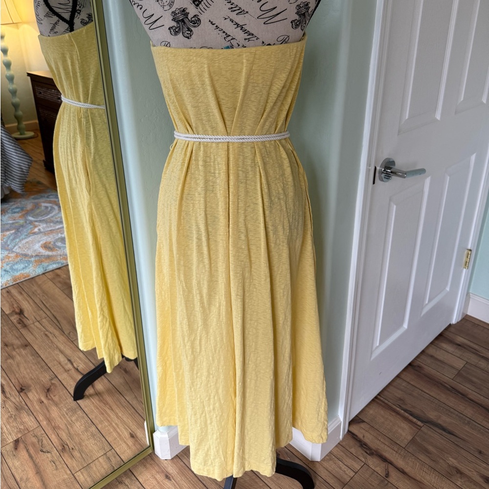 Free People-Free Est Peyton Yellow  Strapless Sundress - Picture 2 of 9